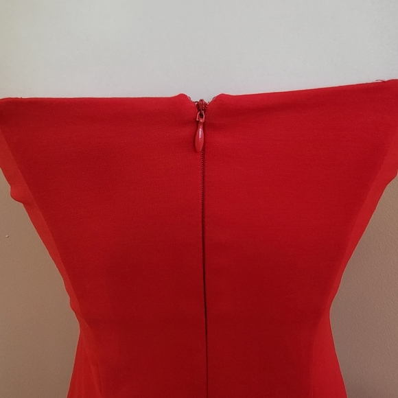 MNG by Mango Red Strapless Dress Size M - NWT - Picture 4 of 8